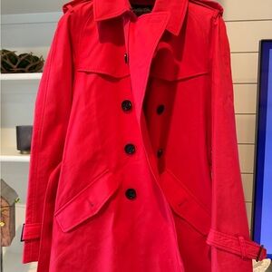 Women's Red Trench Coat